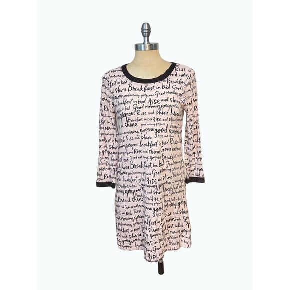kate spade Other - KATE SPADE Dream A Little Dream Pink Black Sleep Shirt Size Small